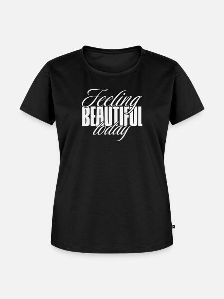 Feeling beautiful today - Frauen Premium Bio T-Shirt - Schwarz
