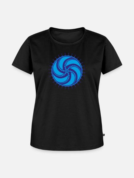 Sonnenrad (blau) - Frauen Premium Bio T-Shirt - 