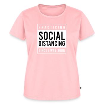 SOCIAL DISTANCING - Women's Premium Organic T-shirt - rose - Front - AI Model Female 172 dark (172cm)