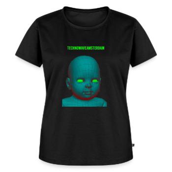ACID EYES - Women's Premium Organic T-shirt - black - Front - Selfina (174cm)