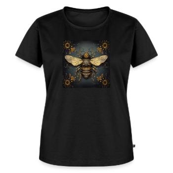 Biene - Frauen Premium Bio T-Shirt - Schwarz - Vorne - Selfina (174cm)