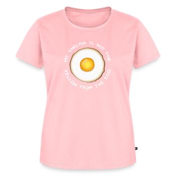 My English - Frauen Premium Bio T-Shirt - Rosa - Vorne - AI Model Female 172 dark (172cm)