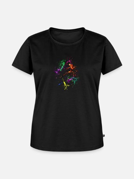 Farbkleckse - Frauen Premium Bio T-Shirt - Schwarz