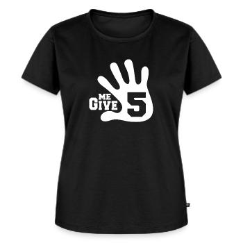 High 5 - Frauen Premium Bio T-Shirt - Schwarz - Vorne - Selfina (174cm)