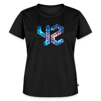 42, the answer, Hitchhiker's Guide, Galaxy, space, - Women's Premium Organic T-shirt - black - Front - Selfina (174cm)