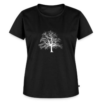 boom - Vrouwen Premium Bio T-shirt - zwart - Voor - Selfina (174cm)