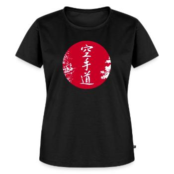 Karate-Do Au fRed Dot Blanc - T-shirt Premium bio Femme - noir - Devant - Selfina (174cm)