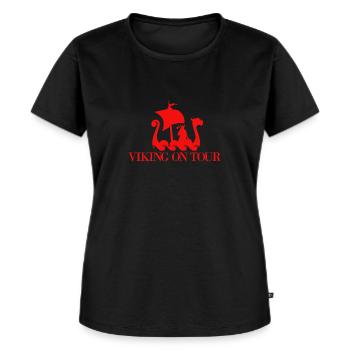 Viking on Tour Idée de cadeau drôle scandinave - T-shirt Premium bio Femme - noir - Devant - Selfina (174cm)