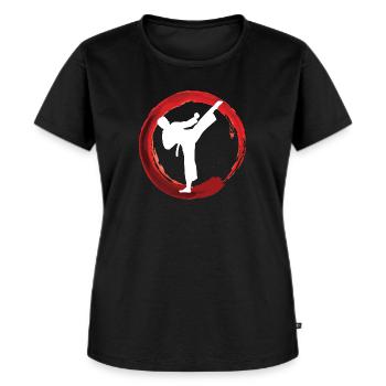 Karate - Martial Arts - Frauen Premium Bio T-Shirt - Schwarz - Vorne - Selfina (174cm)
