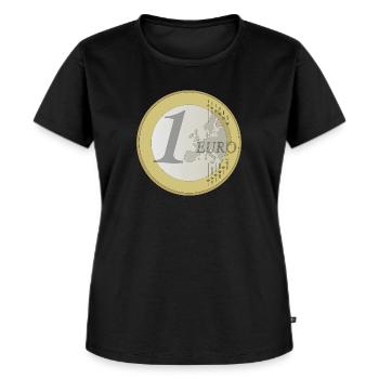 pièce de monnaie - T-shirt Premium bio Femme - noir - Devant - Selfina (174cm)