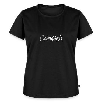 Camurrìa! - Was für ein Ärgernis! - #Sikuligraphie - Frauen Premium Bio T-Shirt - Schwarz - Vorne - Selfina (174cm)