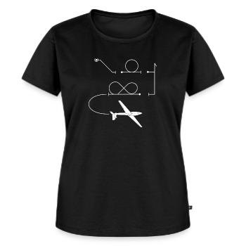 Segelflugzeug Kunstflug Pilot gleiten Geschenkidee - Frauen Premium Bio T-Shirt - Schwarz - Vorne - Selfina (174cm)