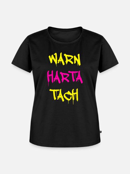 warn harta tach - Frauen Premium Bio T-Shirt - Schwarz