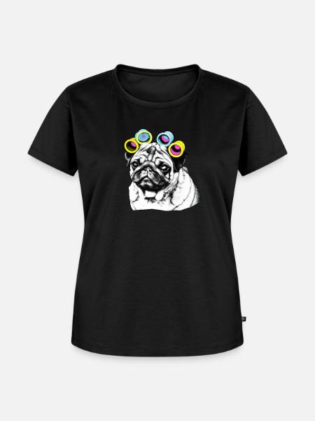 Verwöhnter Mops - Frauen Premium Bio T-Shirt - Schwarz