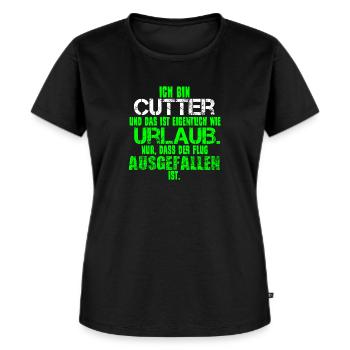 Editors cut profession film saying funny - Women's Premium Organic T-shirt - black - Front - Selfina (174cm)