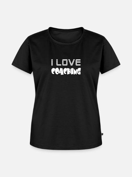 Ich liebe Coaching - Frauen Premium Bio T-Shirt - Schwarz