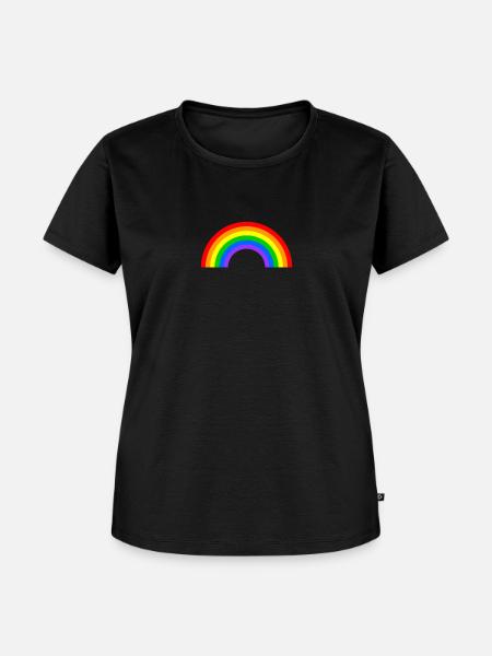 Regenbogen Pride - Frauen Premium Bio T-Shirt - Schwarz