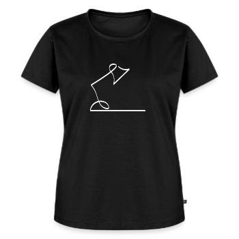 One Line Lampe weiß - Frauen Premium Bio T-Shirt - Schwarz - Vorne - Selfina (174cm)
