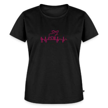 elch - Frauen Premium Bio T-Shirt - Schwarz - Vorne - Selfina (174cm)
