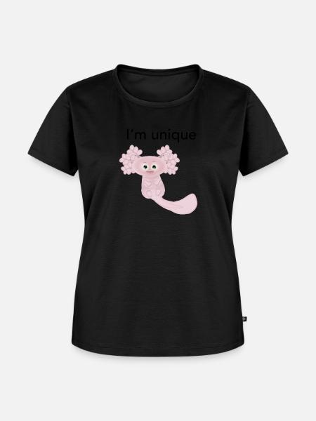 Ich bin einzigartig Axolotl - Frauen Premium Bio T-Shirt - Schwarz