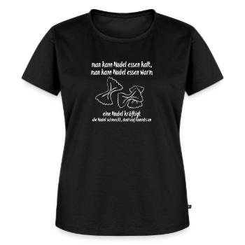 Nudel - Frauen Premium Bio T-Shirt - Schwarz - Vorne - Selfina (174cm)