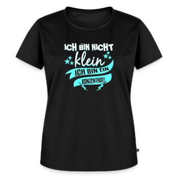 Ich bin nicht klein Ich bin ein Konzentrat - Frauen Premium Bio T-Shirt - Schwarz - Vorne - Selfina (174cm)
