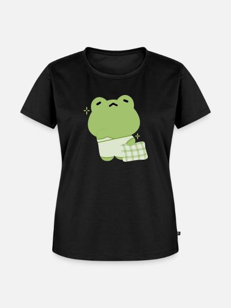 Schläfriger Frosch - Frauen Premium Bio T-Shirt - Schwarz