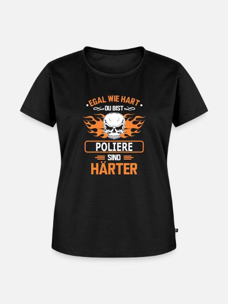 POLIER - Frauen Premium Bio T-Shirt - Schwarz