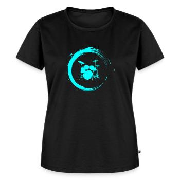 Schlagzeug - Frauen Premium Bio T-Shirt - Schwarz - Vorne - Selfina (174cm)