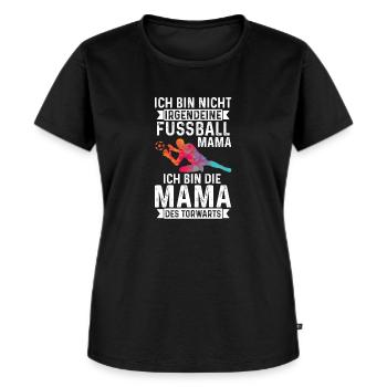 Fussball Mama Torwart Sportplatz Kinder Shirt - Frauen Premium Bio T-Shirt - Schwarz - Vorne - Selfina (174cm)
