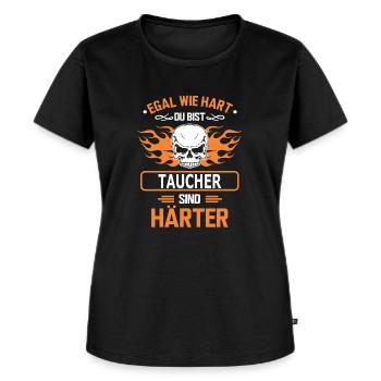 taucher - Frauen Premium Bio T-Shirt - Schwarz - Vorne - Selfina (174cm)