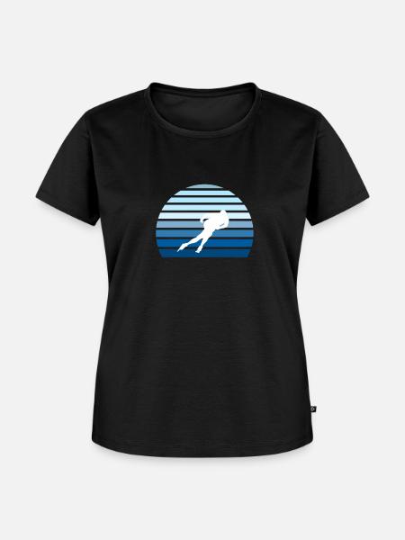 Eislaufen - Frauen Premium Bio T-Shirt - Schwarz