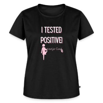 I Tested Positif But Not For Covid - Pregnancy - T-shirt Premium bio Femme - noir - Devant - Selfina (174cm)