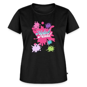 Muddy run shirt mud Matsch Lauf Team obstacle Frau - Frauen Premium Bio T-Shirt - Schwarz - Vorne - Selfina (174cm)