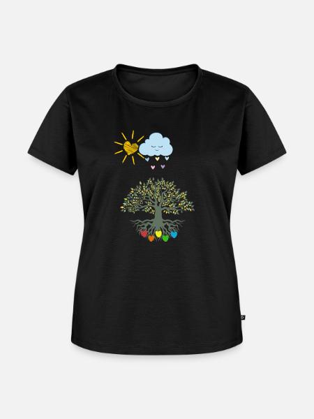 Lebensbaum - Frauen Premium Bio T-Shirt - Schwarz