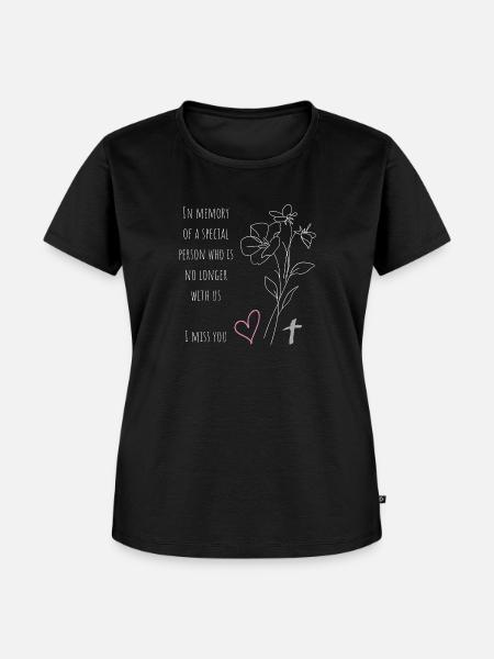Ich vermisse dich - Frauen Premium Bio T-Shirt - Schwarz