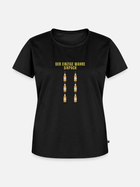 Der wahre Sixpack! - Frauen Premium Bio T-Shirt - Schwarz