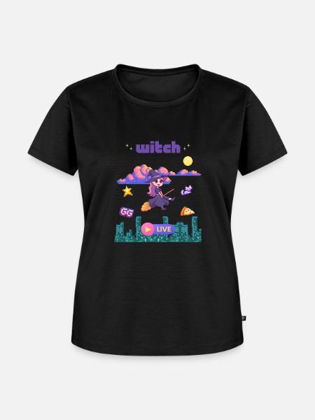 Hexe auf Sendung - Frauen Premium Bio T-Shirt - Schwarz