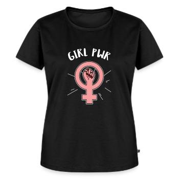 Girl Power - Women's Premium Organic T-shirt - black - Front - Selfina (174cm)