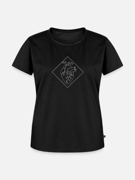Herz Geometrie - Frauen Premium Bio T-Shirt - Schwarz