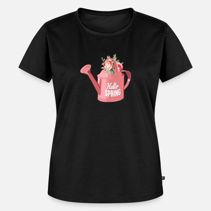 Hello Spring - Women's Premium Organic T-shirt - black