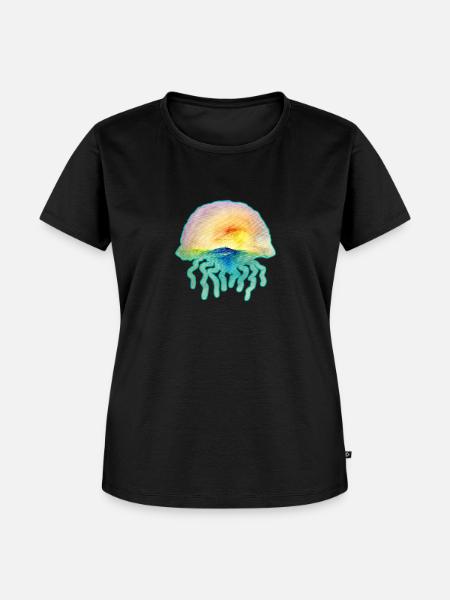 Gelee-Sonnenuntergang - Frauen Premium Bio T-Shirt - Schwarz