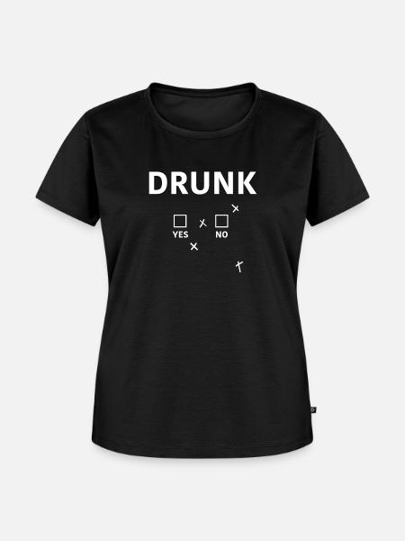 Drunk NO - Frauen Premium Bio T-Shirt - Schwarz