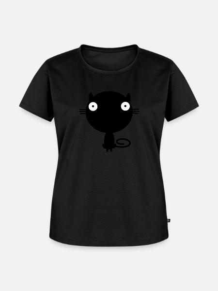 Süße schwarze Katze - Frauen Premium Bio T-Shirt -