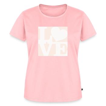 Love WordPlay art original 1 - T-shirt Premium bio Femme - rose - Devant - AI Model Female 172 dark (172cm)