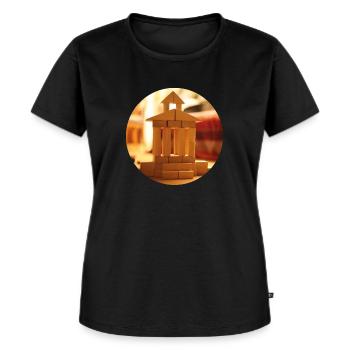 Kinder-Tempel - Frauen Premium Bio T-Shirt - Schwarz - Vorne - Selfina (174cm)
