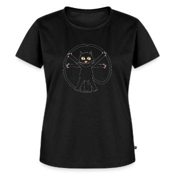 Léonard de Kitty - T-shirt Premium bio Femme - noir - Devant - Selfina (174cm)