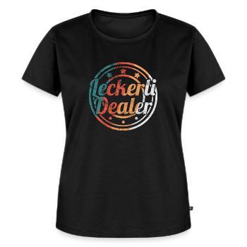 leckerli dealer Welpen Hunde Besitzer Hundemama - Frauen Premium Bio T-Shirt - Schwarz - Vorne - Selfina (174cm)