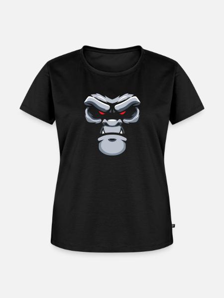 Gorilla-Face - Frauen Premium Bio T-Shirt - Schwarz