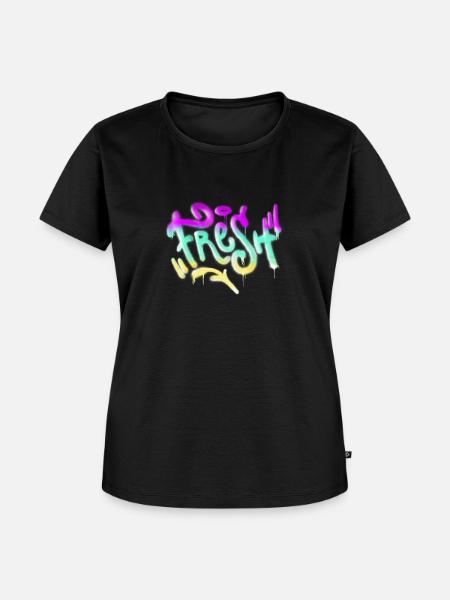 Fresh Graffiti - Frauen Premium Bio T-Shirt - Schwarz